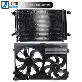 10298895 1autopowerstore Electric Ac Condenser Cooling Fan Kit Fit For Volkswagen Beetle Jetta 2.0l 2.5l