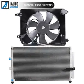 10299107 1autopowerstore Electric Ac Condenser Cooling Fan Kit Fit For 2006-2011 Honda Civic 1.8l 2.0l