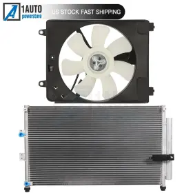 10299108 1autopowerstore Electric Engine Ac Condenser Cooling Fan Kit Fit For 2006-2011 Honda Civic 1.3l