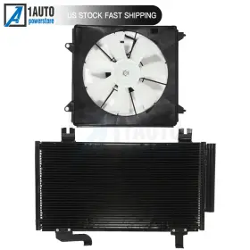 10299109 1autopowerstore Electric Engine Ac Condenser Cooling Fan Kit For 2009-2014 Acura Tsx 2.4l 3.5l
