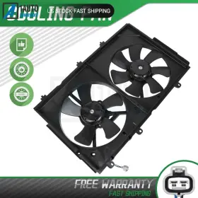 10535504 1autopowerstore Radiator Condenser Cooling Fan Assembly For 2003-2006 Mitsubishi Outlander 2.4l