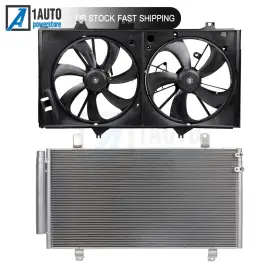 10667900 1autopowerstore Electric Engine Ac Condenser Cooling Fan Kit Fit For 2012-2017 Toyota Camry 2.5l