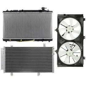 13113628 1autopowerstore Electric Radiator Condenser Cooling Fan Kit For Toyota Venza 2009 2010-2012