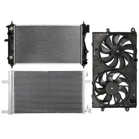 1autopowerstore 13113655 Electric Radiator Condenser Cooling Fan Kit For Chevrolet Malibu 2013-2015