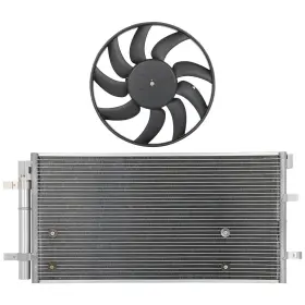 4umotorcarparts 13733138 Electric Ac Condenser Cooling Fan Kit For 2013-16 Audi A4 Quattro Driver Side