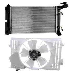 13775191 4umotorcarparts Cooling Fan And Radiator Kit Fit For Toyota Corolla Pontiac Vibe 2003 04-2008 1.8l