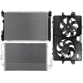 4umotorcarparts 13880685 Radiator Condenser Cooling Fan Kit For 2008 Ford Escape Mercury Mariner 3.0l V6