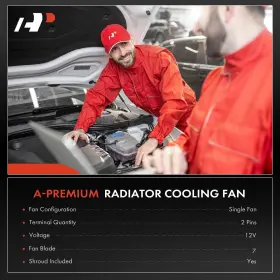 Am-4153784274 A Premium Engine Radiator Cooling Fan Kia Models Sorento 2016-2020 2.4l 3.3l #2