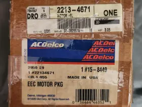 15-8449 Acdelco Ac Delco Radiator Cooling Fan Motor. Nos. With Wire Connector And Hardware