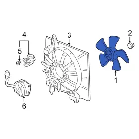 19020pnd003 Acura Oe For Rsx 2002-2006 Engine Cooling Fan Blade