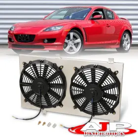Rfs-607-954-a8 Ajp Distributors 12 Inch Performance Aluminum Radiator Fan Shroud For 2004-2008 Mazda Rx8 13b Manual