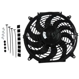 12-fan-s-90w Alloyworks 12 Inch 90w Pull Push Electric Curved Blade Reversible Cooling Fan Mounting Kit