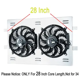 2334 Alloyworks 28 Inch Shroud Electric Fan Relay For 1999-2013 Chevy Silverado 1500 2500 Gmc Sierra #3