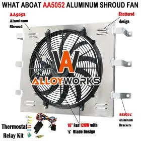 5559 Alloyworks Aluminum Shroud Fan Relay For 55-59 1957 Chevy Truck Pickup Gmc Suburban Panel