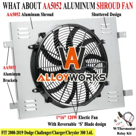 Cu13512 Alloyworks 2009-2015 Shroud Electric Fan Relay Fit Dodge Charger Chrysler 300 3.5l 5.7l 6.1