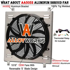 Dpi522 Alloyworks Shroud Electric Fan Relay Fits 1966-1977 Ford Bronco 2.8l 3.3l 4.7l 4.9l L6 V8