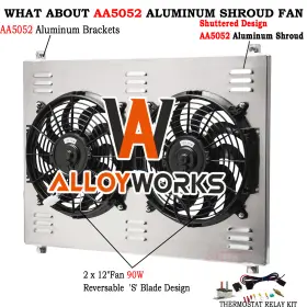 Alloyworks F-150 F250 F350 5.8l 7.5l Shroud Electric Fan For 1980-1984 1981 Ford Bronco