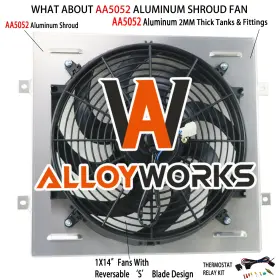 Ra1191 Alloyworks Aluminum Radiator Shroud Fan For 1960-1965 Ford Falcon/1965-66 Mustang V8