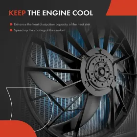 Am-84398331 Am Autoparts A-premium Engine Radiator Cooling Fan Assembly Compatible With Select Jeep Model #3