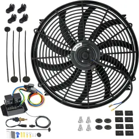 Av-1116-d18 American Volt Dual 16-17 Inch Electric Fans Digital Adjustable 1/8 Npt Thermostat Temp Switch