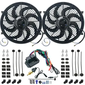 Av-1214-d38 American Volt Dual 14-15 Inch Electric Fan Digital Adjustable 3/8 Thermostat Switch Wiring Kit