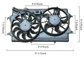 6018131 Apdi Dual Radiator And Condenser Fan Assembly-dohc Fits 2003 Ford Focus