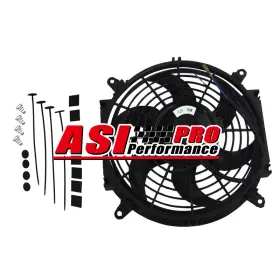 10-fan-s-90w Asi Performance 10inch 12v -90w Electric Radiator Cooling Slim Fan Push Pull Mounting Kit Us