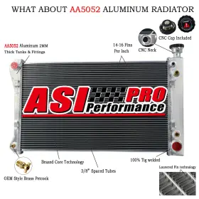 1541 Asi Performance 3 Row Radiator For 1988-1997 Chevy Gmc C/k Series C1500 C2500 Pickup 5.0 5.7l