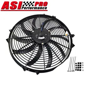 16-fan-s-120w Asi Performance 12v 120w 16 Inch Slim Fan Push Pull Electric Radiator Cooling Mount Kit Universal