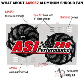 1655 Asi Performance Aluminum Shroud Fan Relay For 1969-1972 Chevrolet Corvette Small Block 5.7l V8