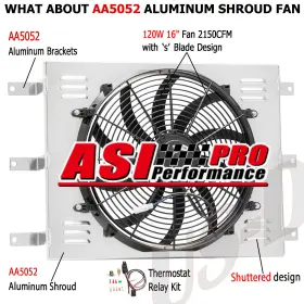 2r11 Asi Performance 4952 Aluminum Shroud Fan Relay For 1949-1952 Studebaker 2r5 2r6 2r10 4.0l
