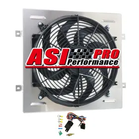 8010130 Asi Performance Aluminum Radiator Fan Shroud Relay For 1964-1966 Ford Mustang Falcon Comet V8