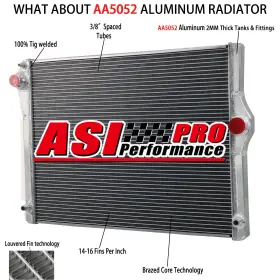 8663676 Asi Performance Radiator For 2009 2016 Bmw 5 F10 F11 7 F01 F02 523i 528i 530i 730i
