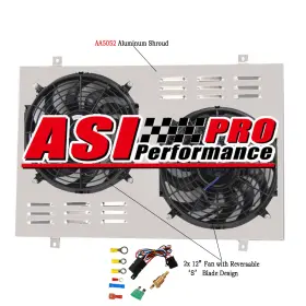1451 Asi Performance Cc1451 Cu1451 Aluminum Radiator Shroud Fan Fit 1985-1997 95 Ford F150 F100 F250 F350 Bronco V8