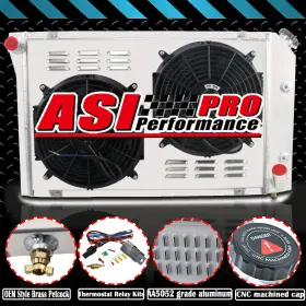 Rad718 Asi Performance For 1977-1982 Chevy Corvette C3 350 305 5.7l/5.0l V8 3 Row Radiator Shroud Fan
