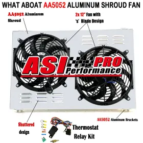 Sbr162 Asi Performance Aluminum Fan Shroud Relay Fit 1970-81 1973 1978 Chevy Camaro Monte Carlo G-body