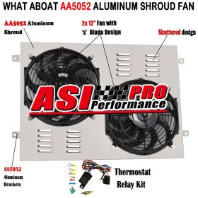 Sbr433 Asi Performance Aluminum Shroud Fan Relay For 1968-79 Ford F-100 F-150 F-250 F350 Bronco V8