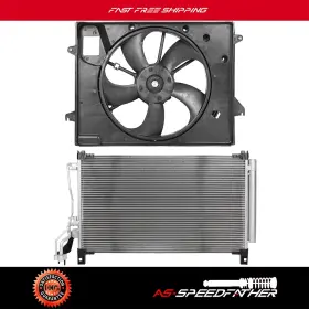 Asp84824901 Asspeedfat A/c Condenser And Radiator Cooling Fan Assembly For 15 16-2017 Hyundai Sonata 2.4l