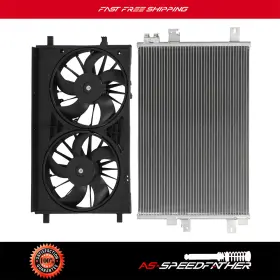 As84701201 Asspeedfather Electric For 07 08 09-2010 Jeep Compass Dual Cooling Fan And Ac Condenser