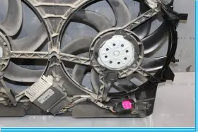 8k0121003 Audi 09-16 A4 Radiator Dual Cooling Fan Shroud Assembly With Module Oem #3