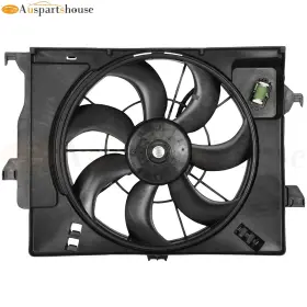 12846335 Auspartshouse Electric Radiator Fan Assembly For 12-14 Hyundai Veloster Dodge Attitude Kia Rio