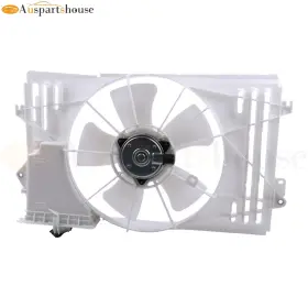 9880046 Auspartshouse Ac Condenser White Cooling Fan For 2003-2008 Toyota Corolla Matrix Pontiac Vibe