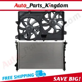 12866710 Auto Parts Kingdom Electric Radiator Cooling Fan Kit For 2007-2014 Ford Edge 2007-2015 Lincoln Mkx