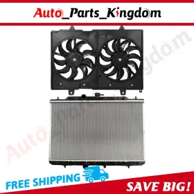 12867152 Auto Parts Kingdom 12v Electric Radiator Cooling Fan Kit For 2014-2015 Nissan Rogue Select 12867152 Auto Parts Kingdom 12v Electric Radiator Cooling Fan Kit For 2014-2015 Nissan Rogue Select