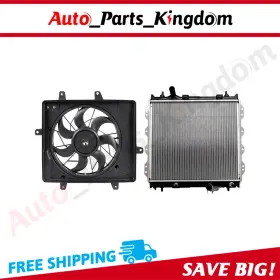 12867444 Auto Parts Kingdom Electric Radiator Cooling Fan Kit For 2006 2007-2010 Chrysler Pt Cruiser 2.4l