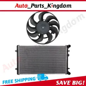 12868310 Auto Parts Kingdom Radiator Cooling Fan Kit For 2000-2006 Audi Tt Quattro 1999-2006 Volkswagen Golf