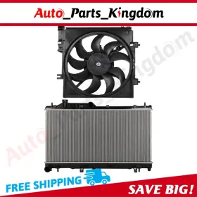 12868353 Auto Parts Kingdom 12v Electric Radiator Cooling Fan Kit For 2008 -2014 Subaru Impreza