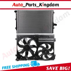 12899129 Auto Parts Kingdom Radiator Cooling Fan Kit For 2006-2008 Audi A3 Quattro 10-2013 Volkswagen Golf 12899129 Auto Parts Kingdom Radiator Cooling Fan Kit For 2006-2008 Audi A3 Quattro 10-2013 Volkswagen Golf