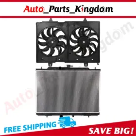 12899170 Auto Parts Kingdom Electric Radiator Cooling Fan Kit For 2008-2011 2012 2013 Nissan Rogue