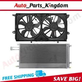 12899186 Auto Parts Kingdom Electric Ac Condenser Cooling Fan Kit For 2015-2018 Chevrolet Suburban Gmc Yukon